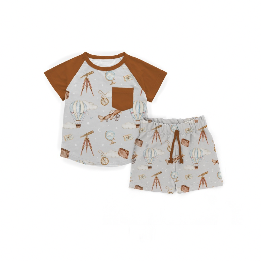 Little Voyager Pocket Tee + Shorts Set