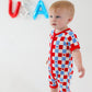 Red, White, and Toodles Shorty Romper