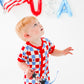 Red, White, and Toodles Shorty Romper