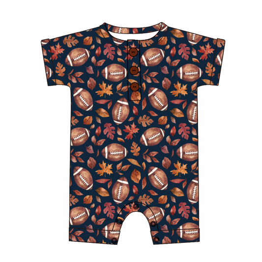 Tackle & Fall Short Snap Romper